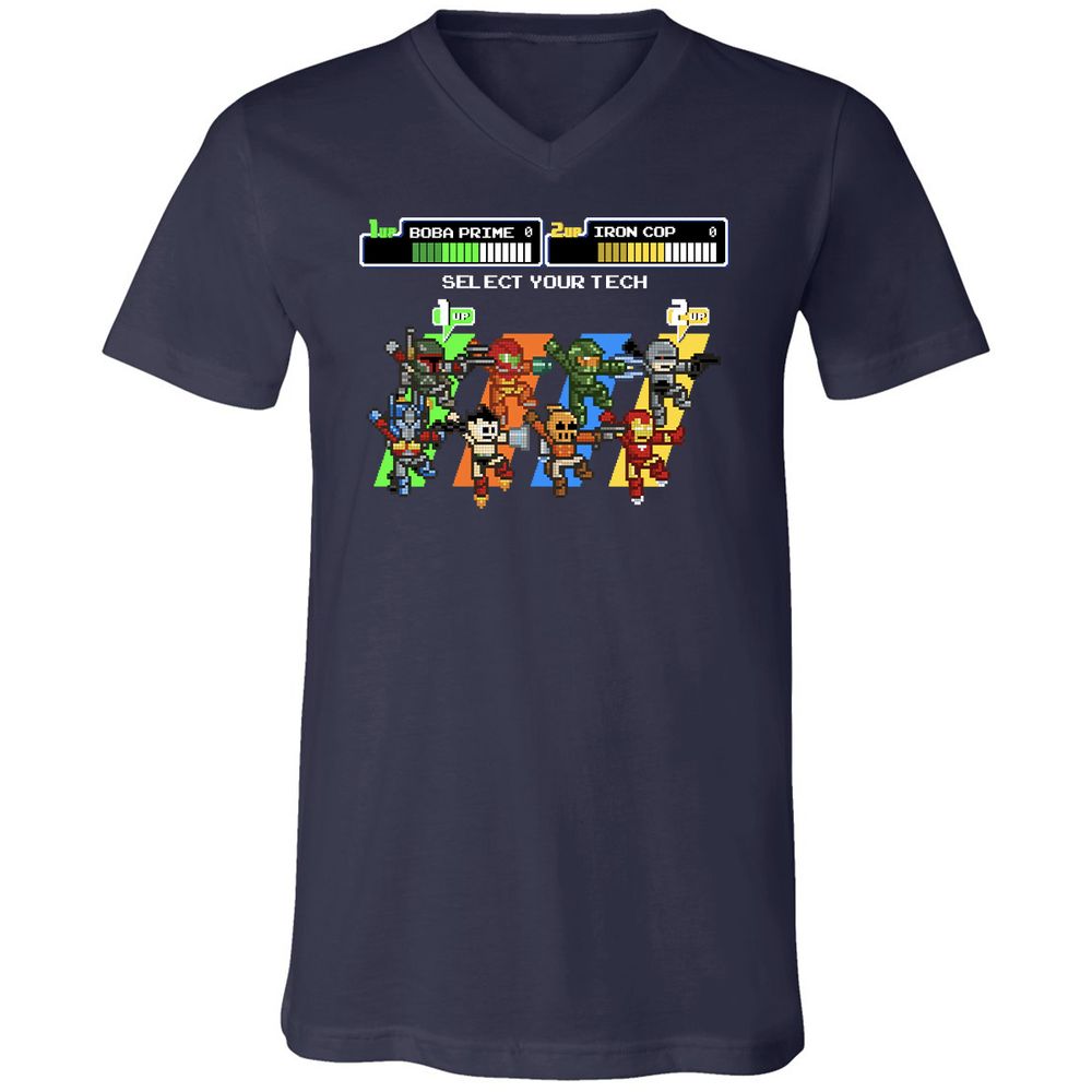 Unisex V-Neck T-Shirt - THQV8UVU - Navy - 2