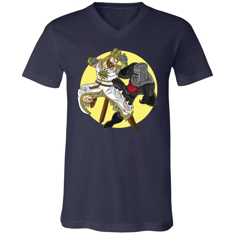 Unisex V-Neck T-Shirt - K7SDAG3S - Navy - 2