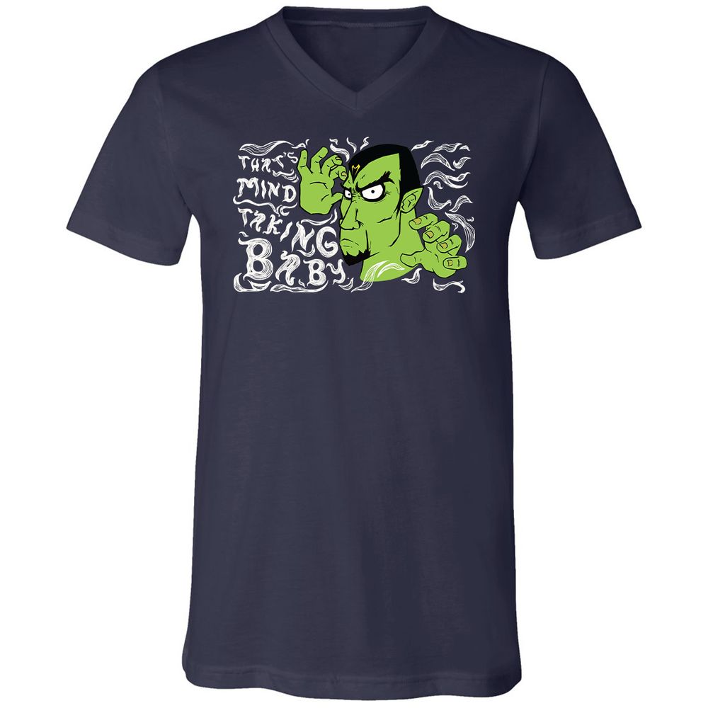 Unisex V-Neck T-Shirt - ZEANUVXZ - Navy - 2