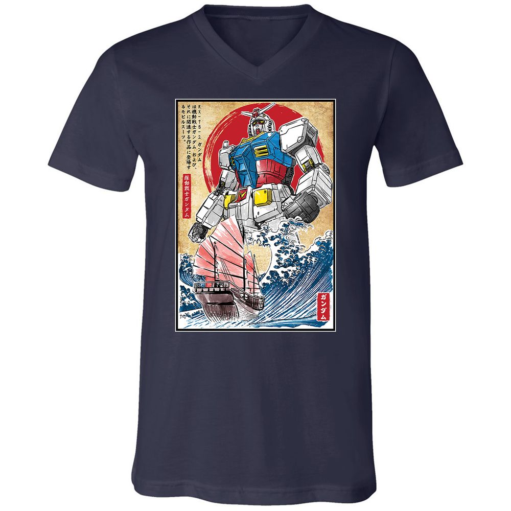 Unisex V-Neck T-Shirt - TCSQ2H63 - Navy - 2