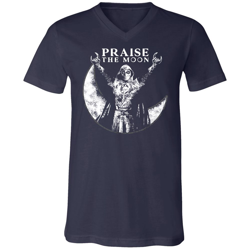 Unisex V-Neck T-Shirt - R1N1REXV - Navy - 2