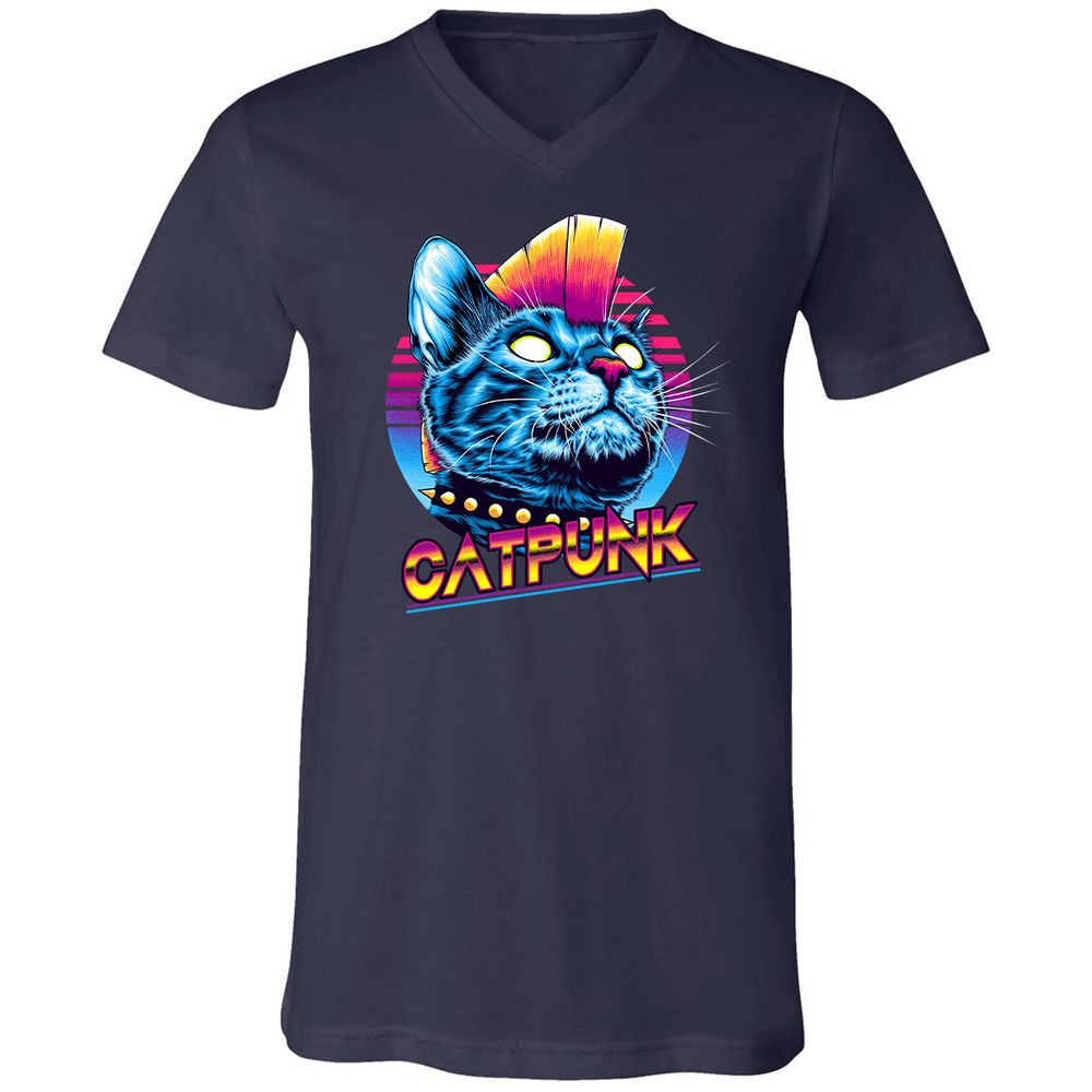 Unisex V-Neck T-Shirt - RL15KK8H - Navy - 2