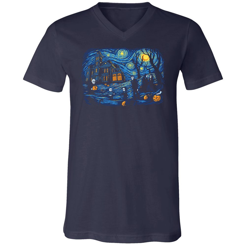 Unisex V-Neck T-Shirt - EK54WMC1 - Navy - 2