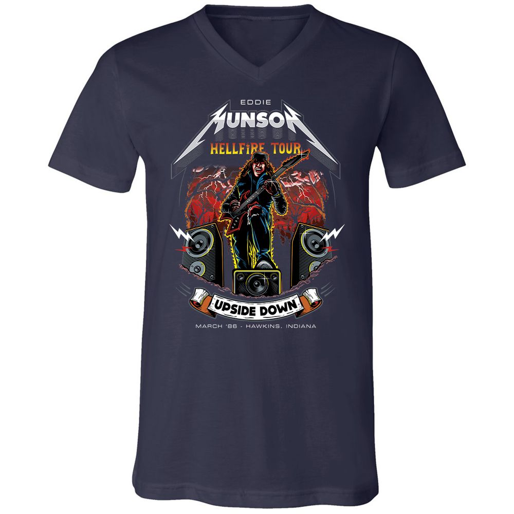 Unisex V-Neck T-Shirt - DTUK2314 - Navy - 2