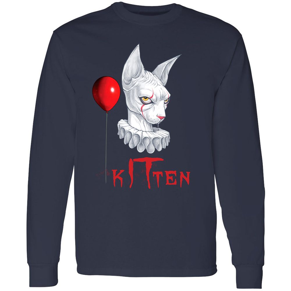 Long Sleeve T-Shirt - FJ2YSV8H - Navy - 2