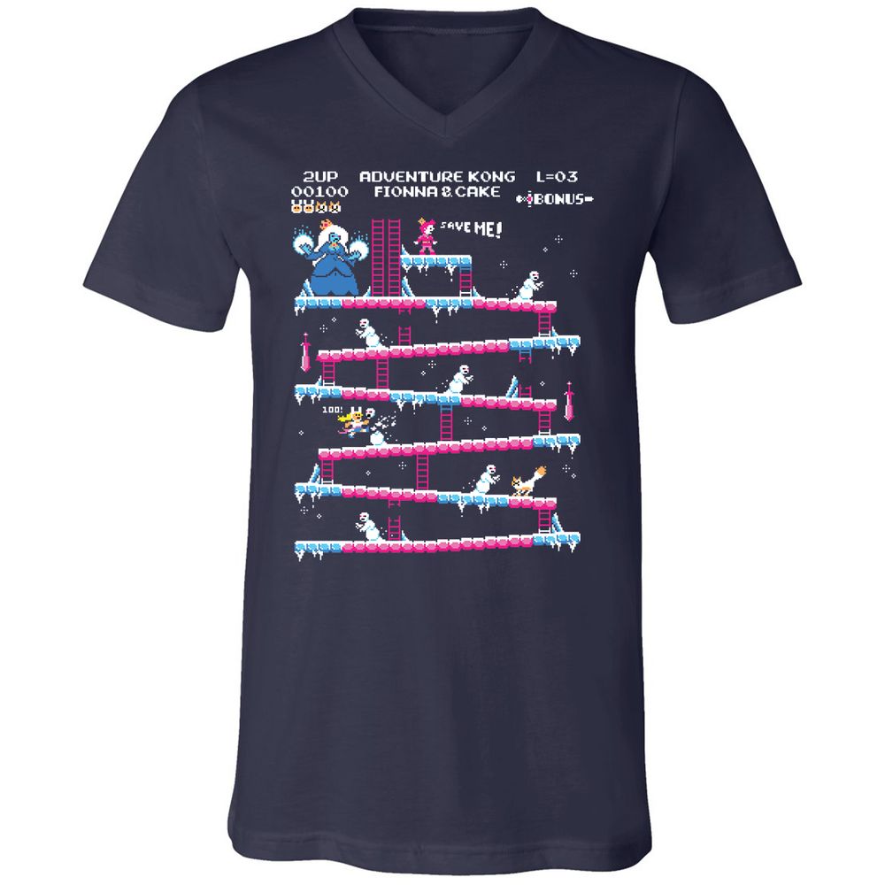 Unisex V-Neck T-Shirt - PYLA8H1V - Navy - 2