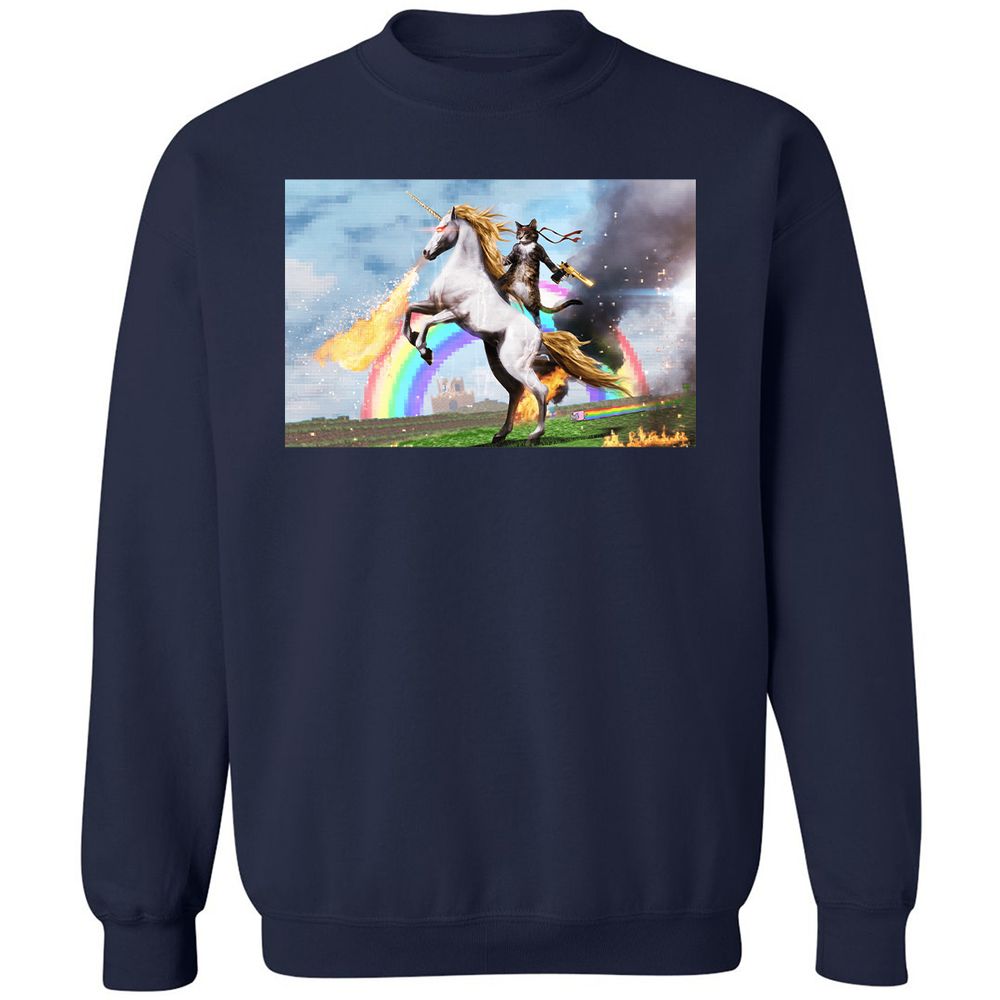 Classic Unisex Sweatshirt - ZNJZDQDG - Navy - 2