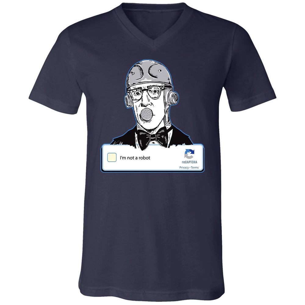 Unisex V-Neck T-Shirt - K7XXTE79 - Navy - 2