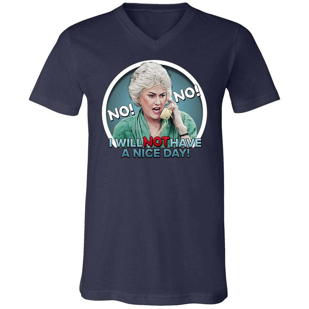 Unisex V-Neck T-Shirt - 9KC6FHHR - Navy - 2
