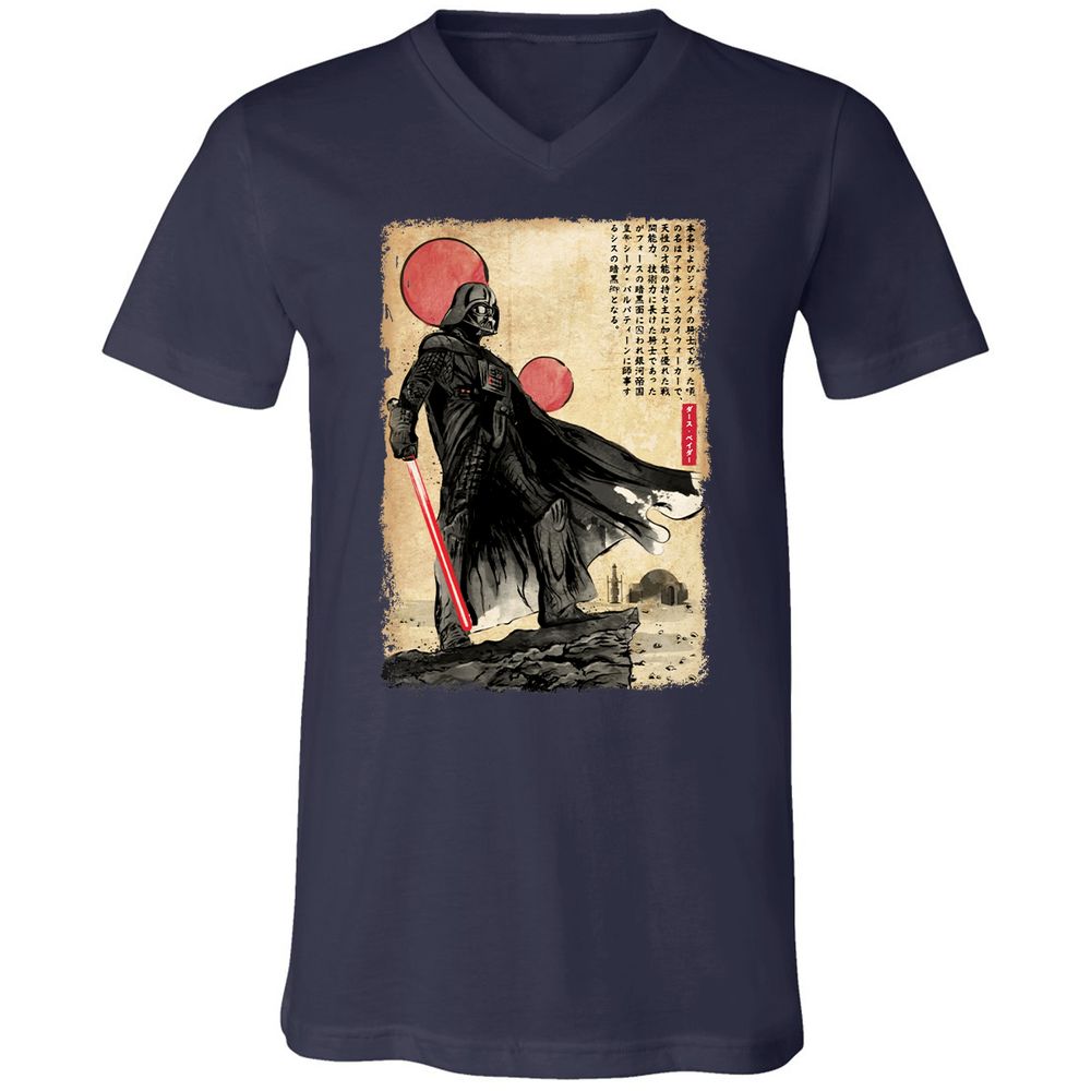 Unisex V-Neck T-Shirt - 9863N7FT - Navy - 2