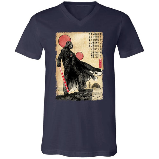 Unisex V-Neck T-Shirt - 9863N7FT - Navy - 2