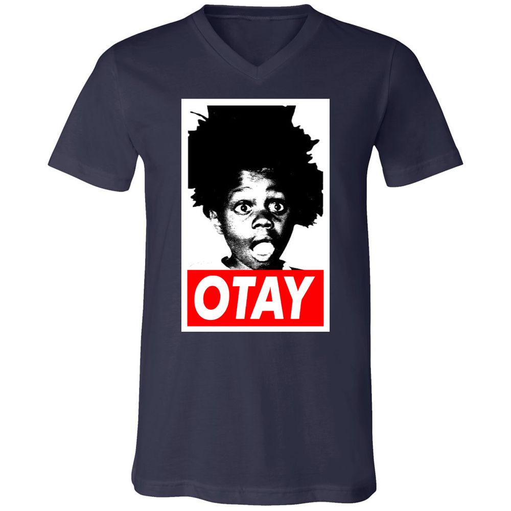 Unisex V-Neck T-Shirt - BW6CY1Y4 - Navy - 2