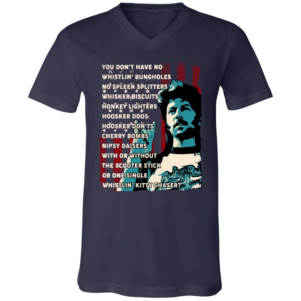 Unisex V-Neck T-Shirt - 92A1VNWQ - Navy - 2