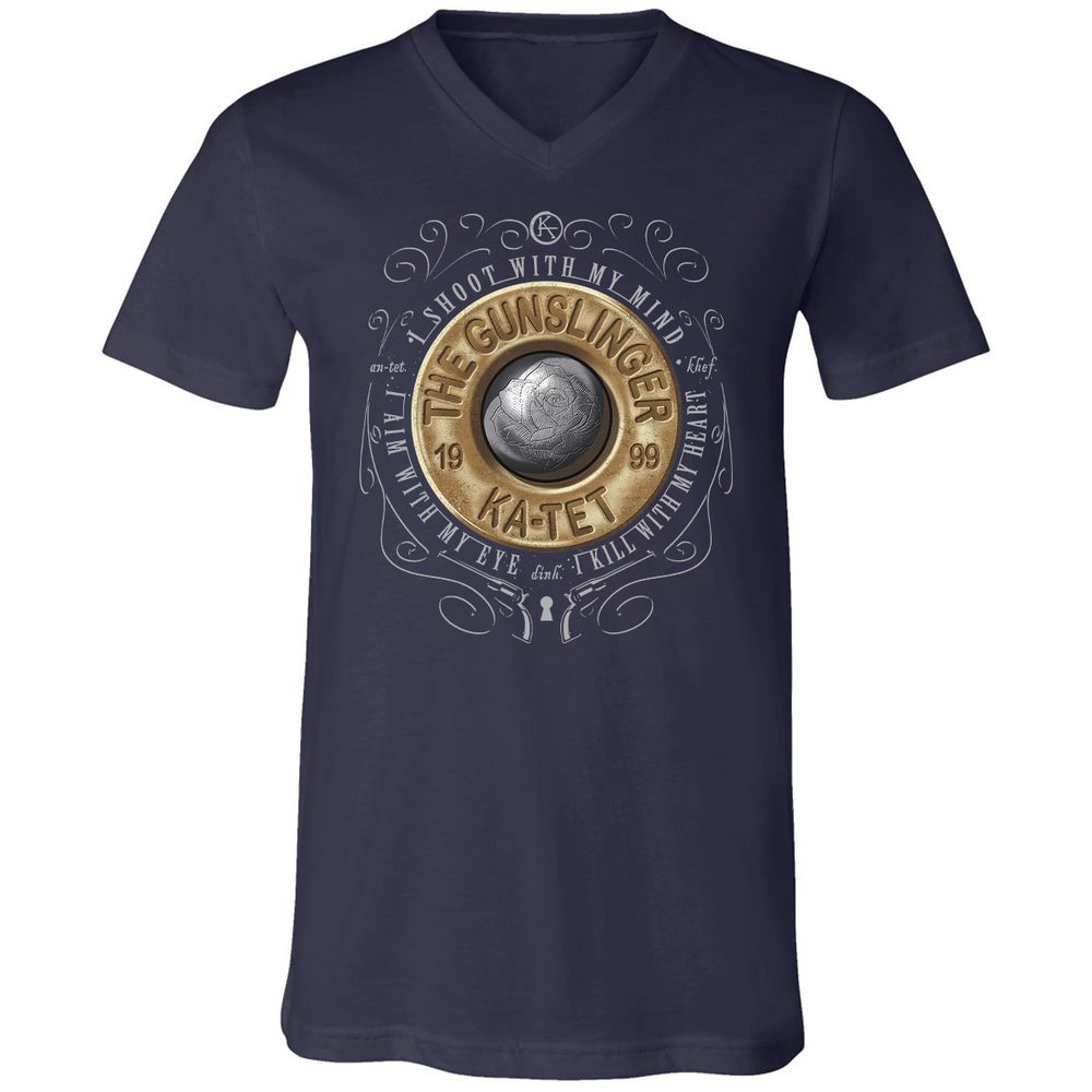 Unisex V-Neck T-Shirt - DRAVR23A - Navy - 2