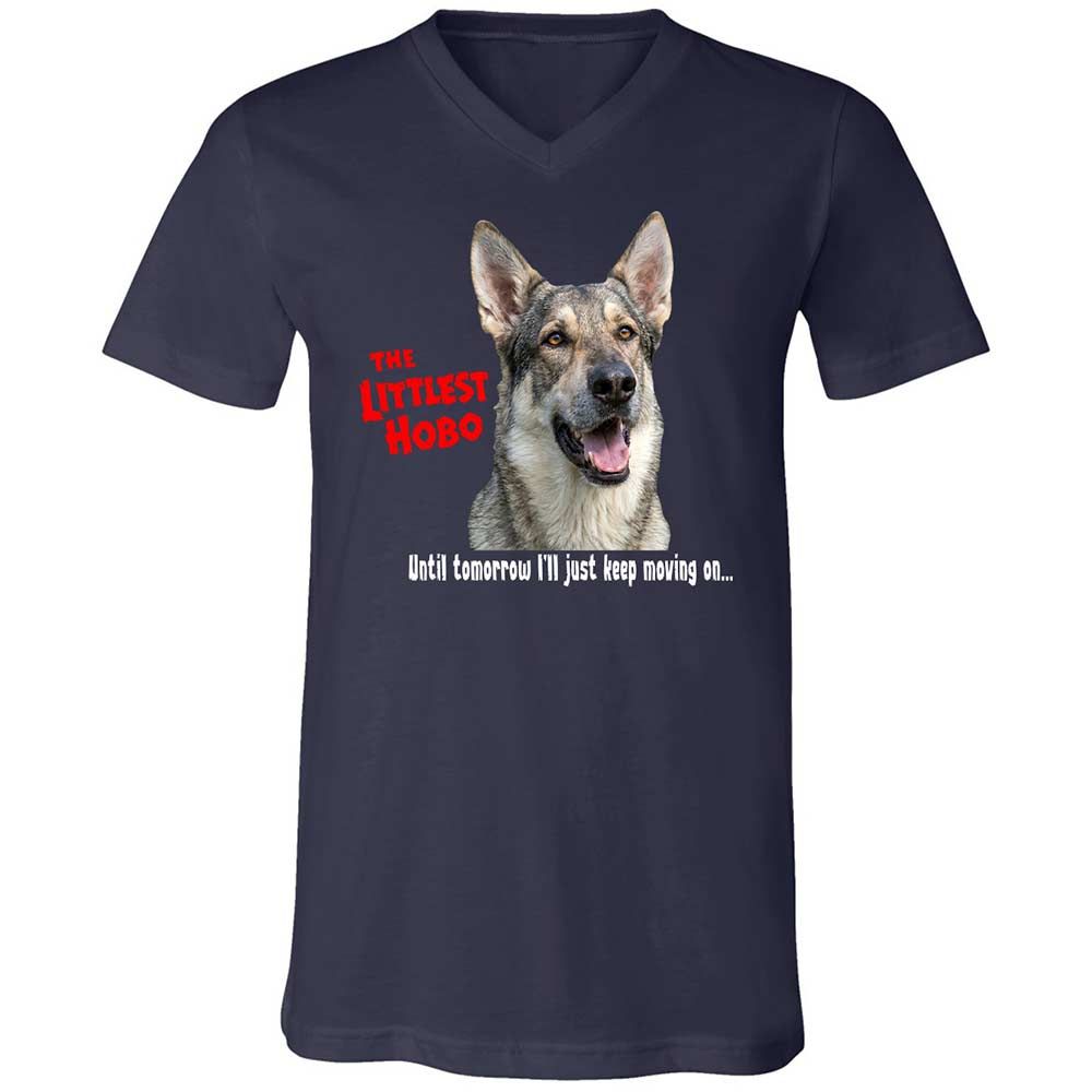 Unisex V-Neck T-Shirt - 17QFAPH8 - Navy - 2