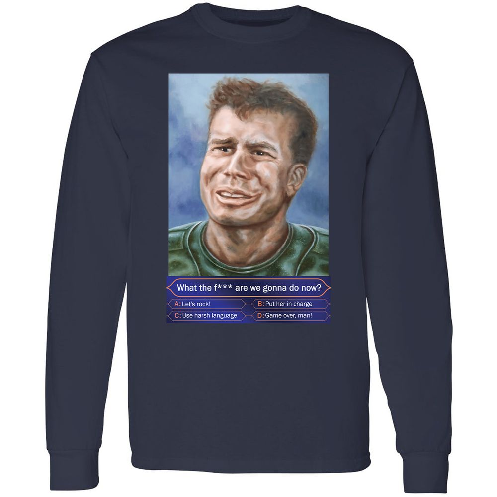 Long Sleeve T-Shirt - WZDH4ZBR - Navy - 2