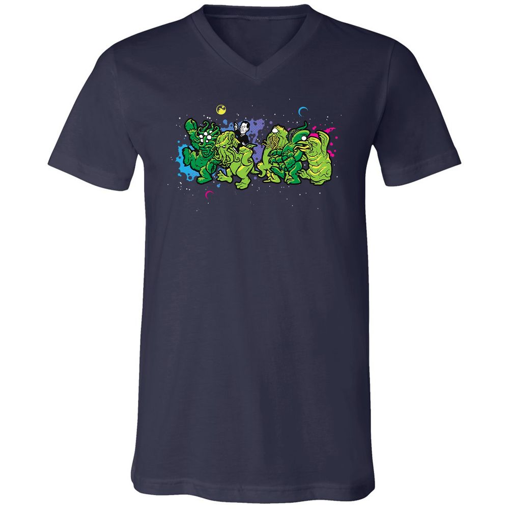 Unisex V-Neck T-Shirt - MMXC952W - Navy - 2