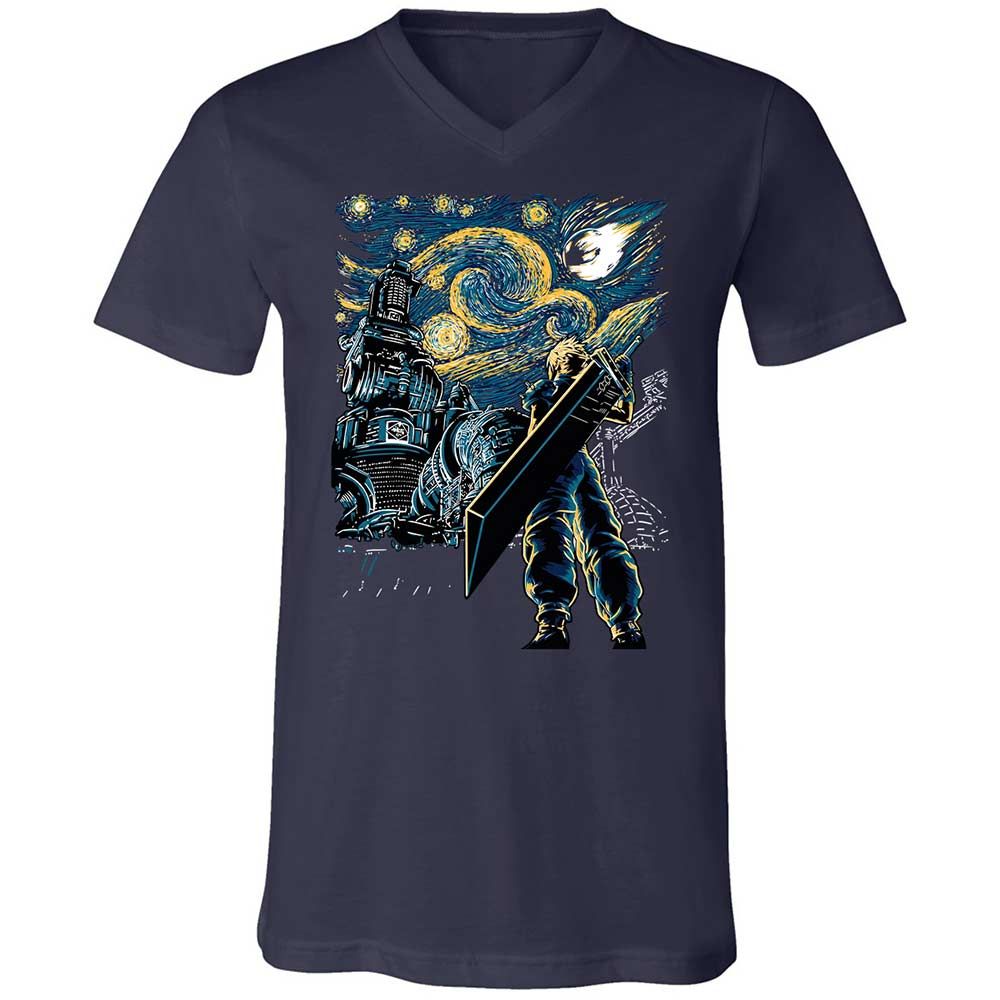 Unisex V-Neck T-Shirt - BH7BAXPF - Navy - 2