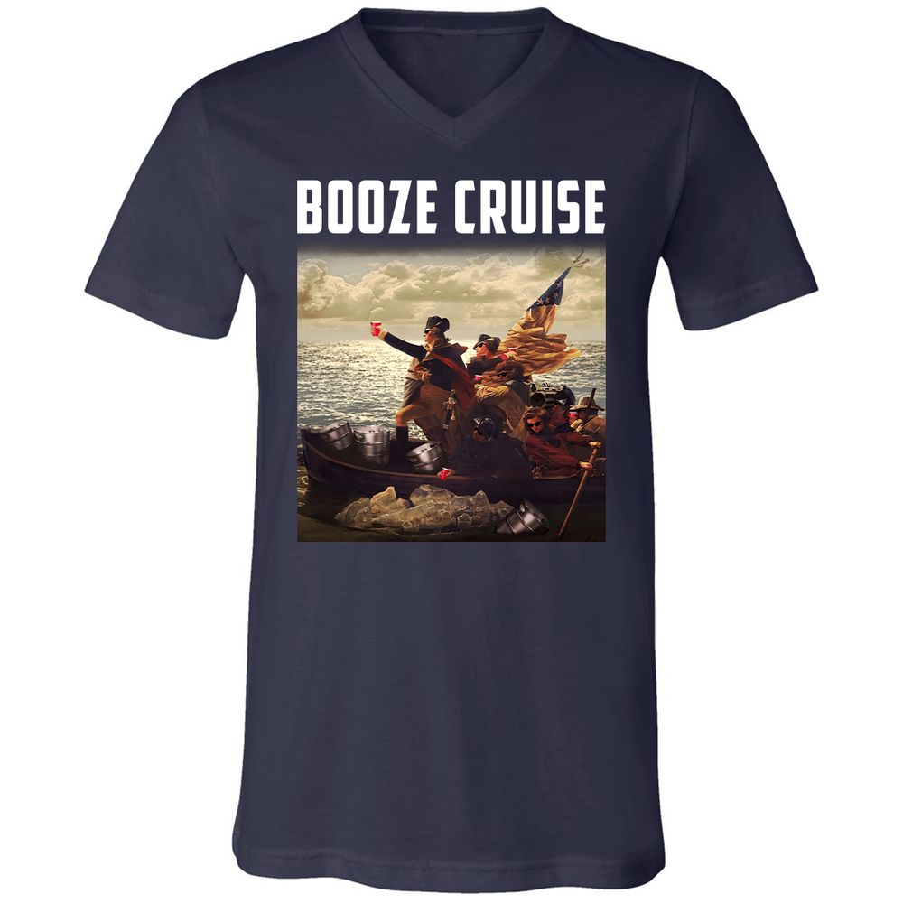 Unisex V-Neck T-Shirt - UNUFGRZX - Navy - 2