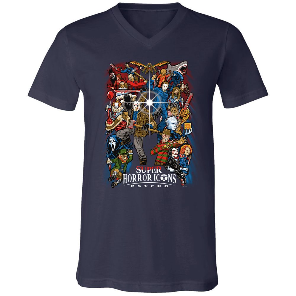 Unisex V-Neck T-Shirt - RK6G6V68 - Navy - 2