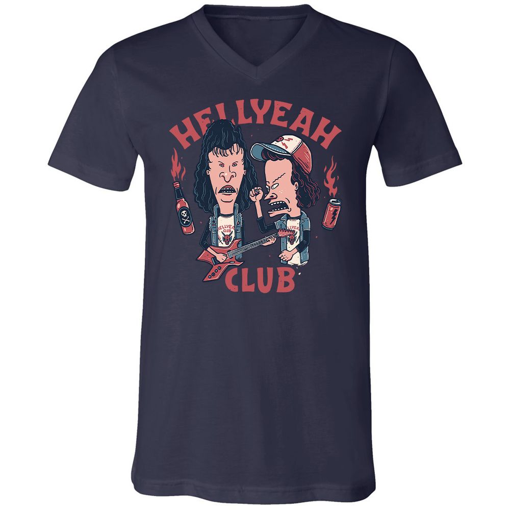 Unisex V-Neck T-Shirt - WTR1WHH9 - Navy - 2