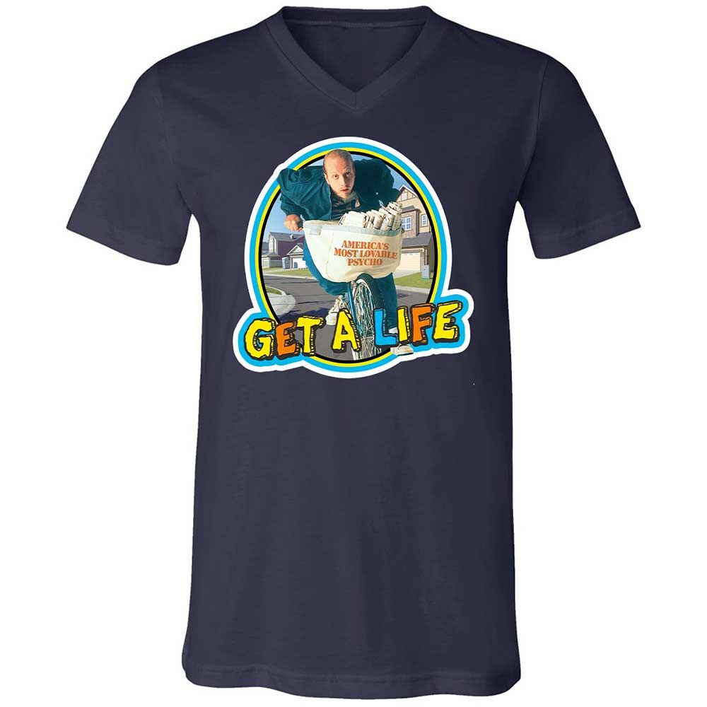Unisex V-Neck T-Shirt - XKZX3QKN - Navy - 2