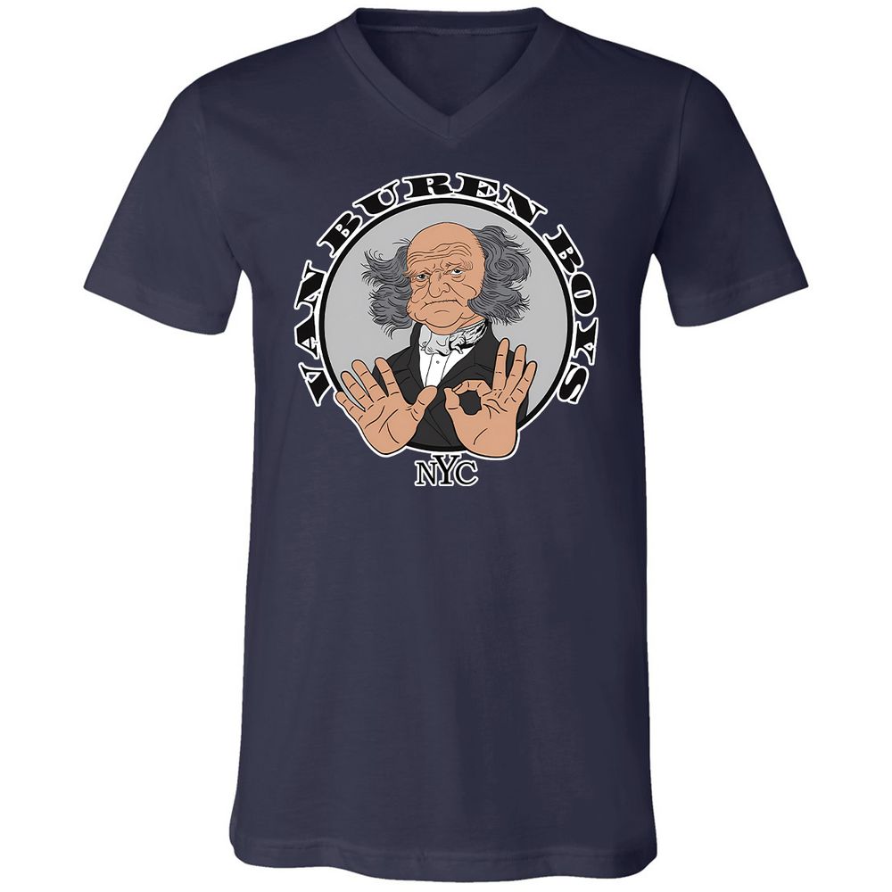 Unisex V-Neck T-Shirt - NEKEJSL3 - Navy - 2