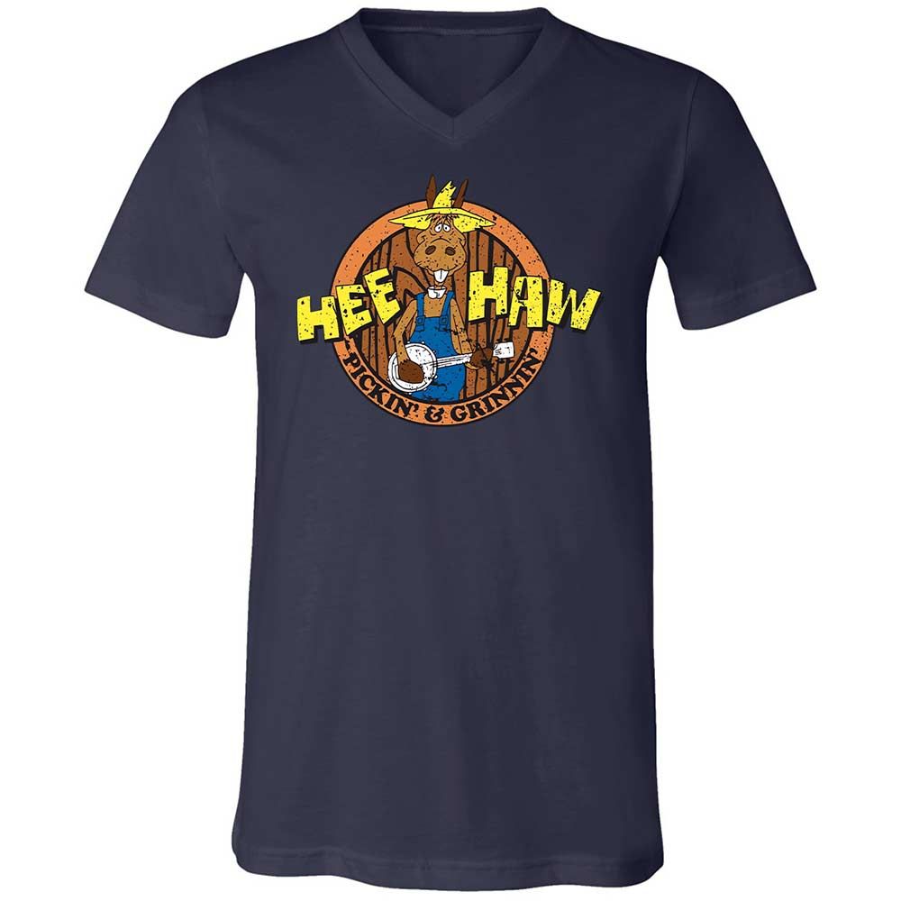 Unisex V-Neck T-Shirt - 3ZBESZ2J - Navy - 2