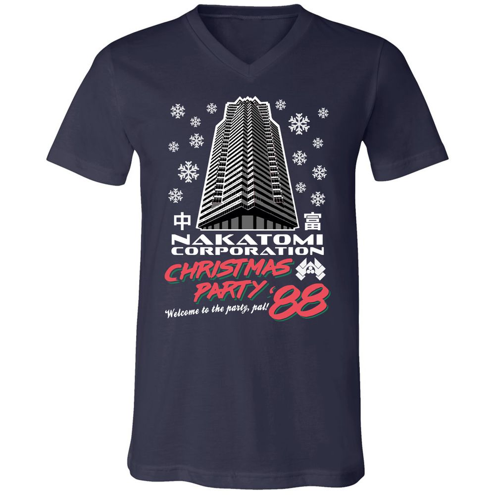 Unisex V-Neck T-Shirt - 8QV2XRD8 - Navy - 2
