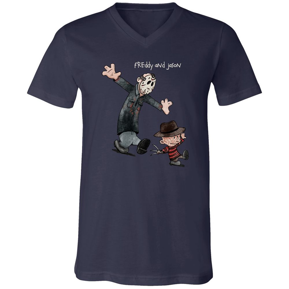 Unisex V-Neck T-Shirt - T3ULUS9N - Navy - 2