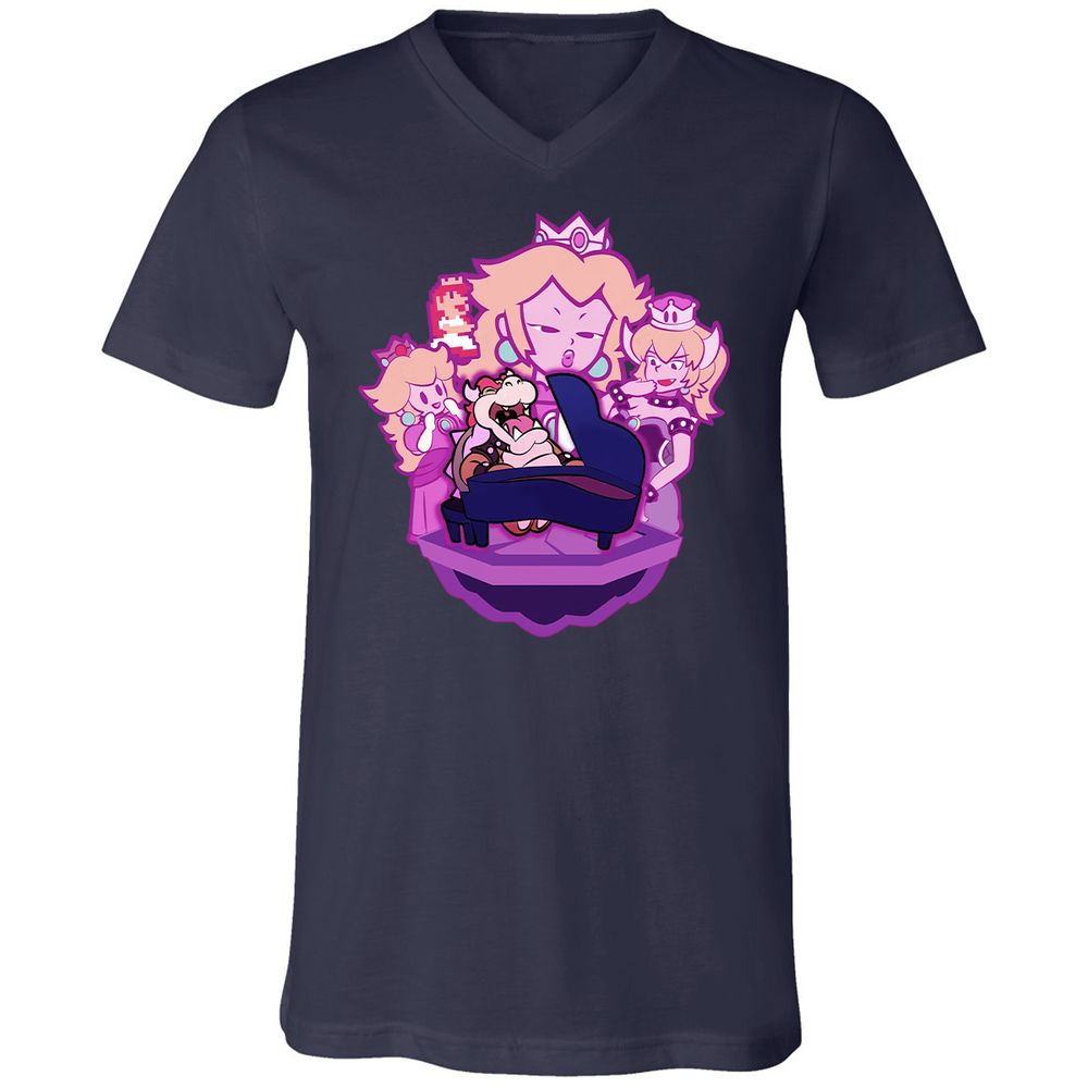Unisex V-Neck T-Shirt - 1PBRJDFS - Navy - 2