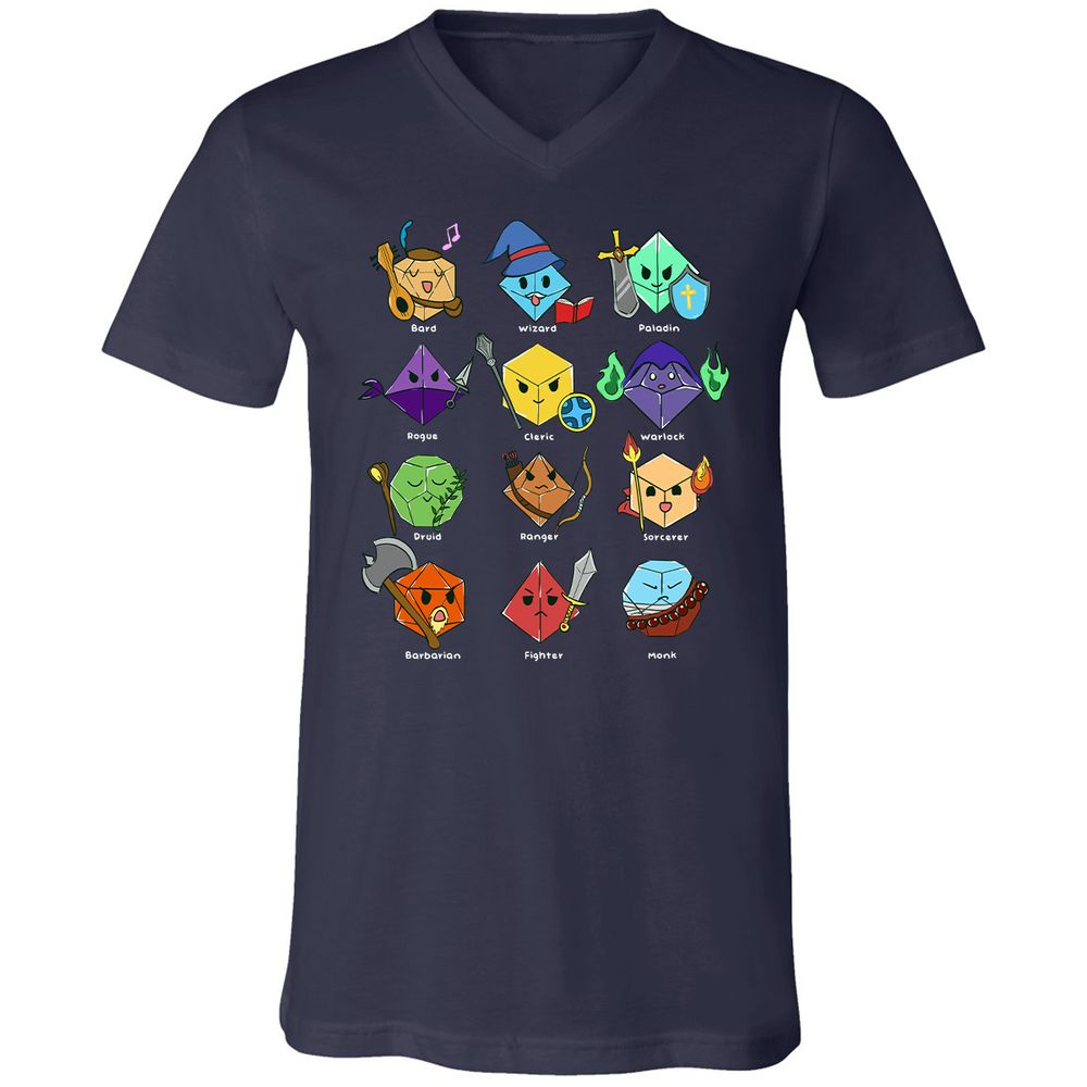 Unisex V-Neck T-Shirt - GD4BP48Y - Navy - 2