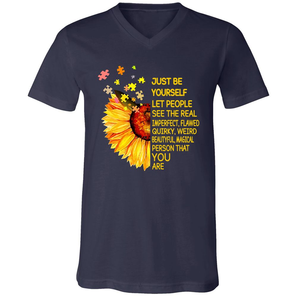 Unisex V-Neck T-Shirt - MM3Y337K - Navy - 2