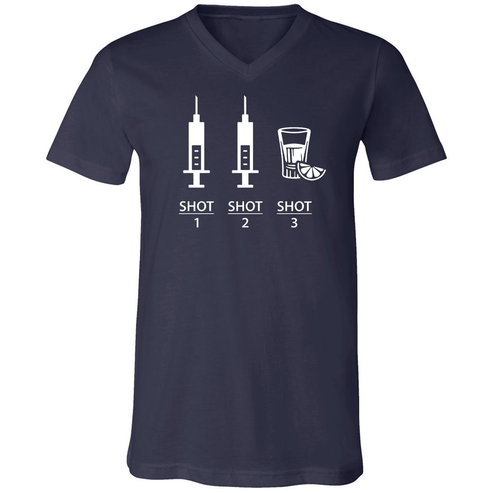Unisex V-Neck T-Shirt - XXT8JSPJ - Navy - 2