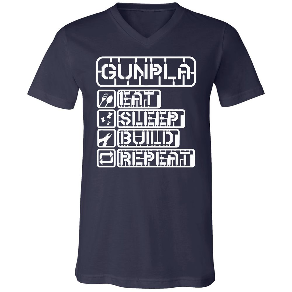 Unisex V-Neck T-Shirt - KCG9ZJ5R - Navy - 2