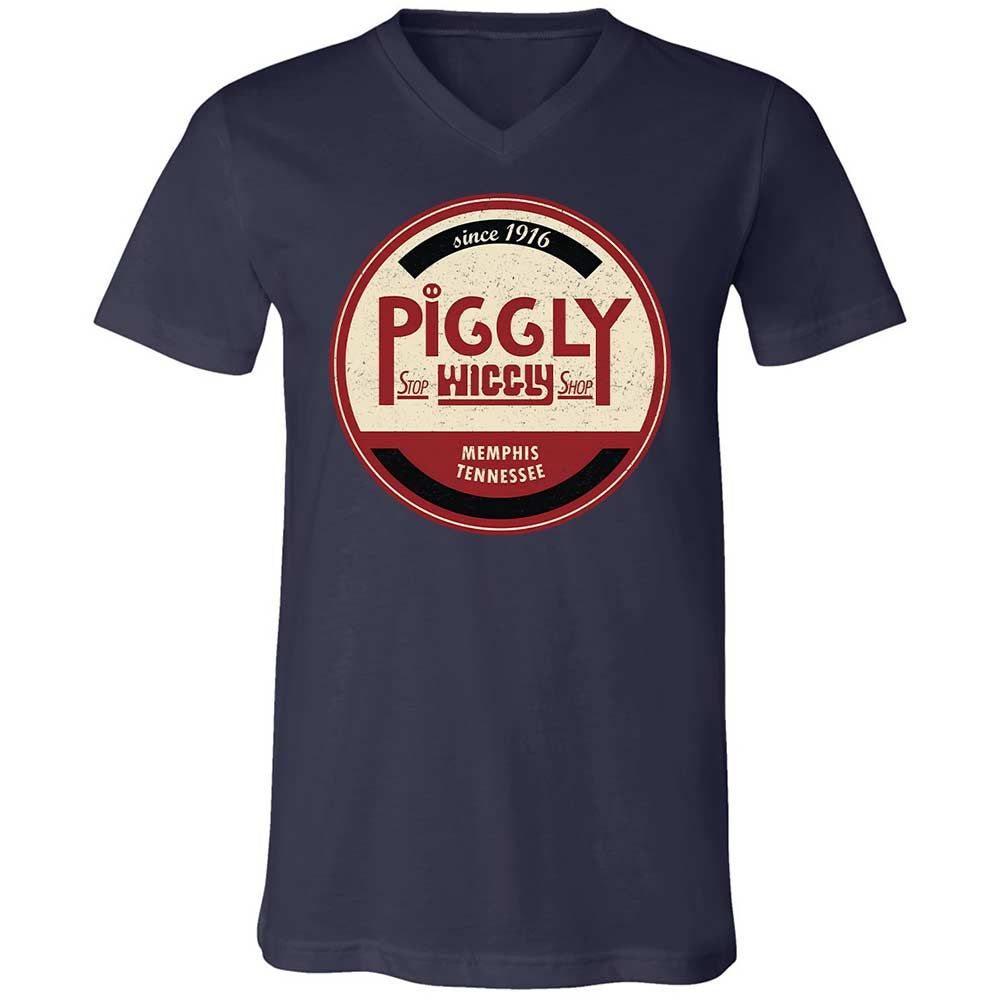 Unisex V-Neck T-Shirt - D22QG6GA - Navy - 2