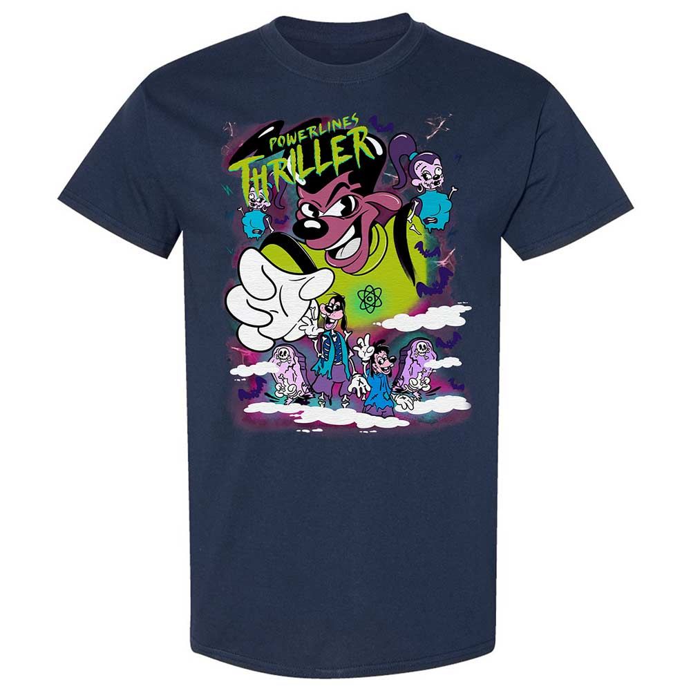 Vintage Pop Cartoon Horror Mashup - Navy - 2