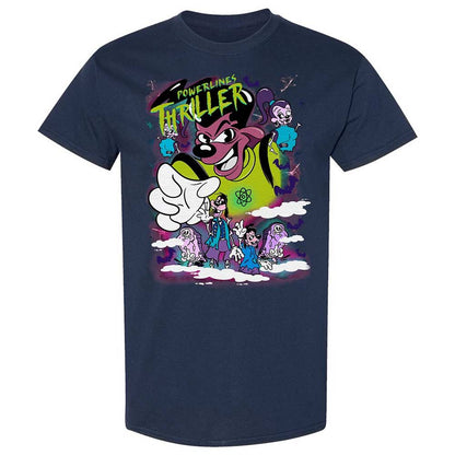 Vintage Pop Cartoon Horror Mashup - Navy - 2