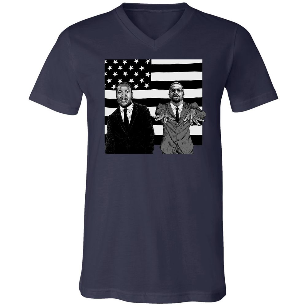 Unisex V-Neck T-Shirt - AVUN24JG - Navy - 2