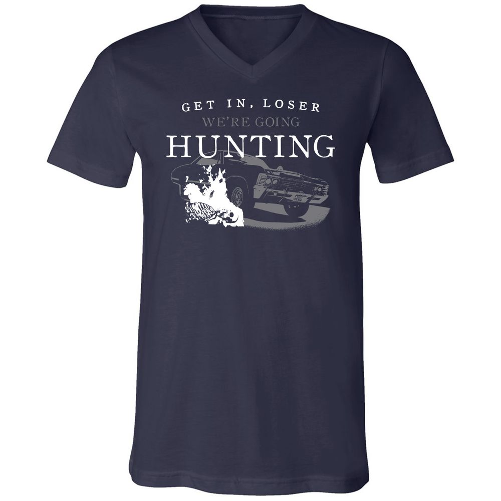 Unisex V-Neck T-Shirt - ZN4M87M7 - Navy - 2