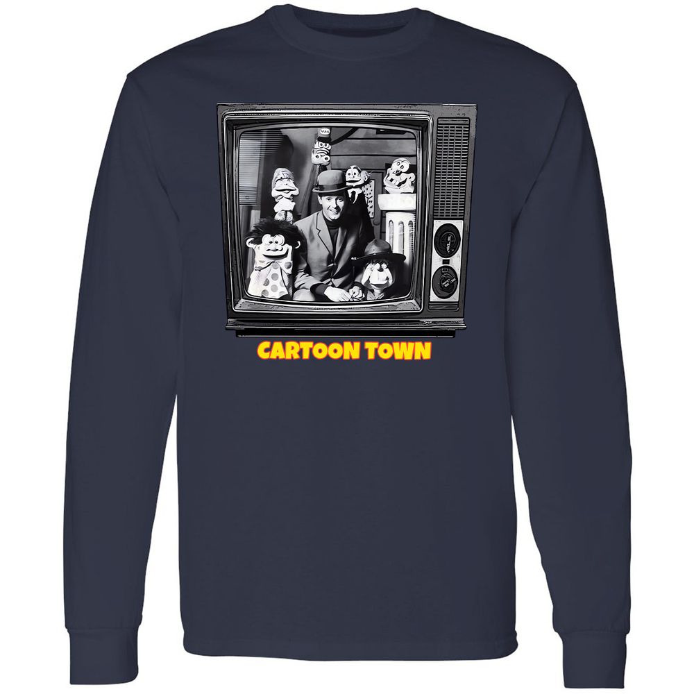 Cartoon Town - Navy - 2