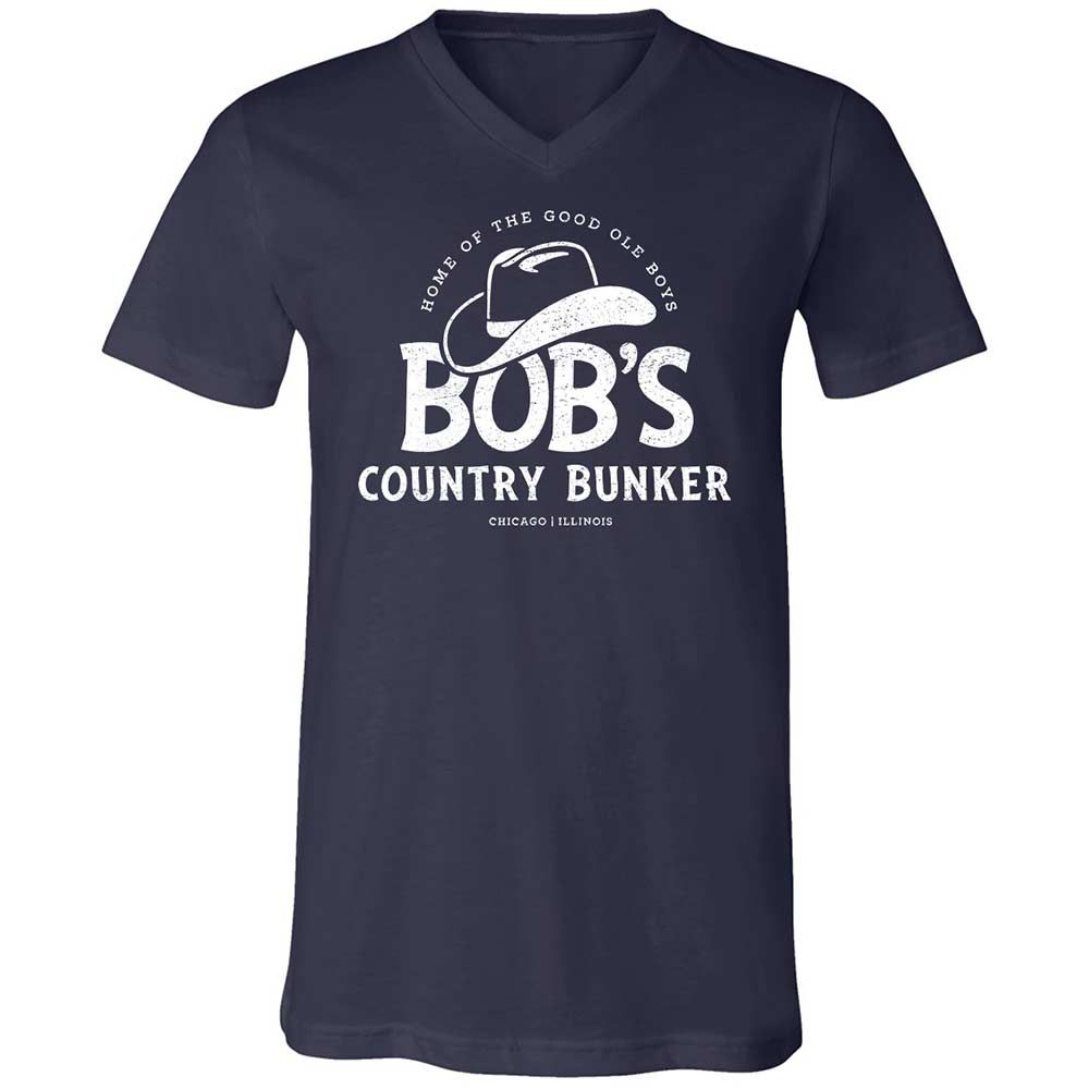 Unisex V-Neck T-Shirt - CMCDEP65 - Navy - 2