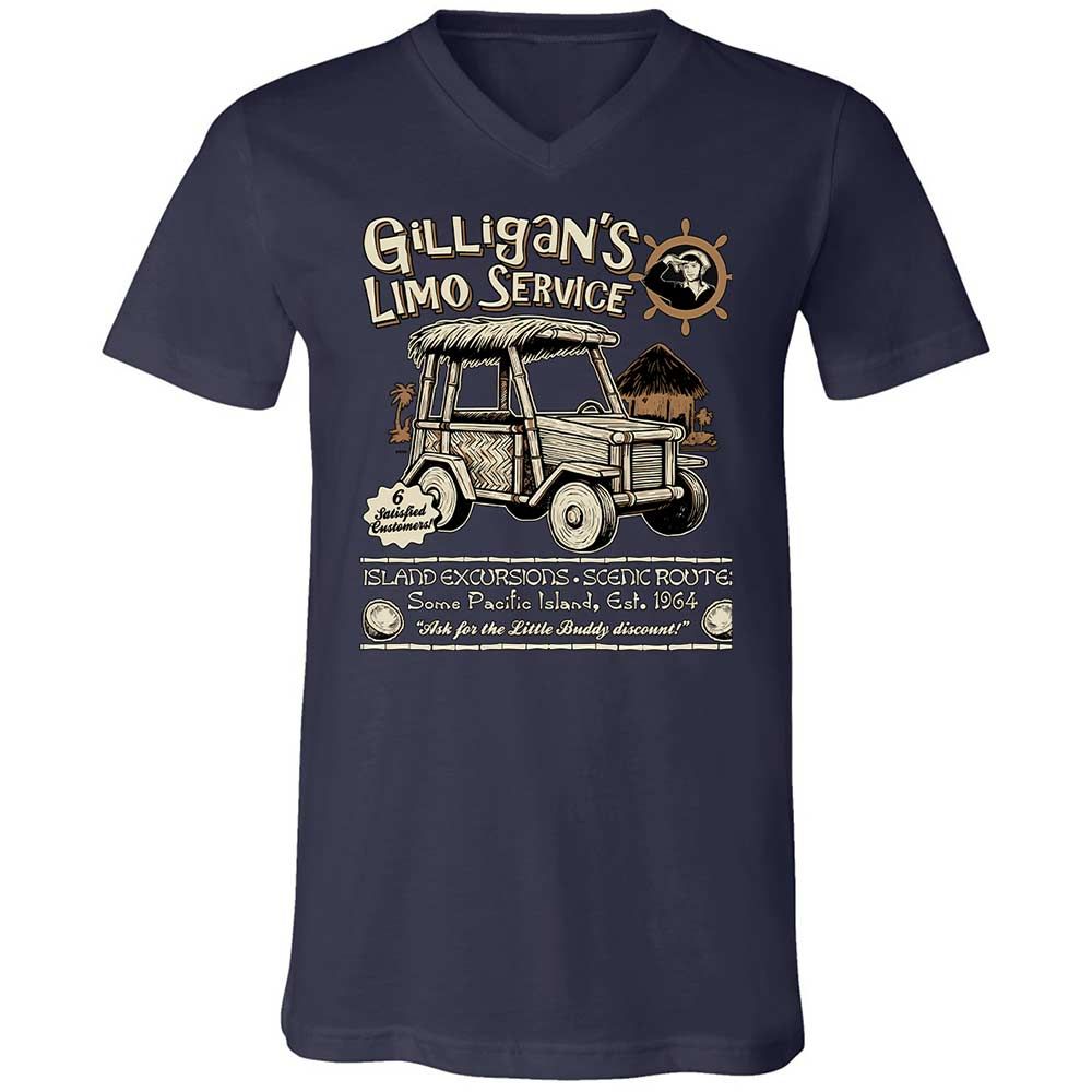 Unisex V-Neck T-Shirt - 6BLZMP7U - Navy - 2