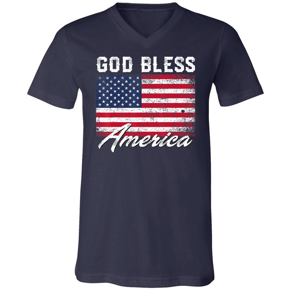 Unisex V-Neck T-Shirt - UFMRCDMY - Navy - 2
