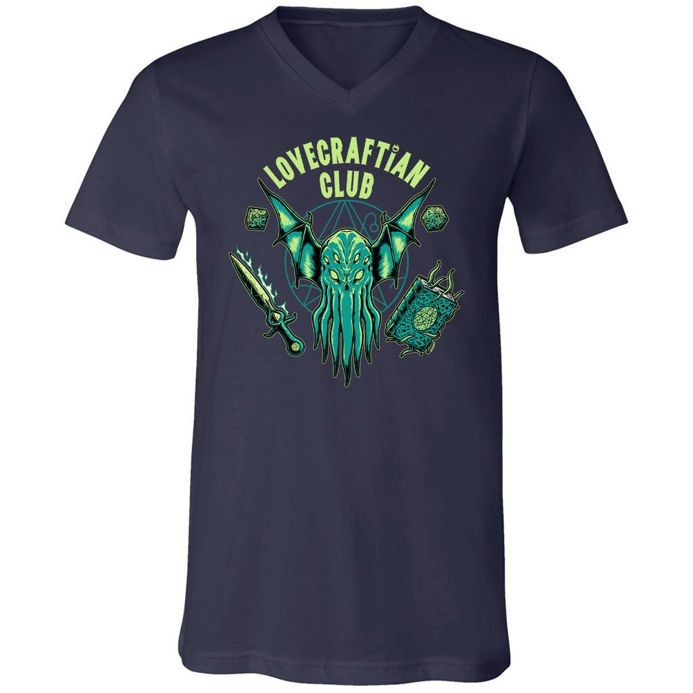 Unisex V-Neck T-Shirt - T4U2NFB5 - Navy - 2