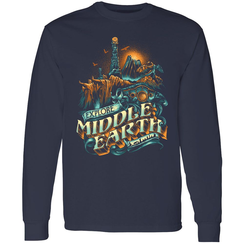 Long Sleeve T-Shirt - ZSKSQHEZ - Navy - 2