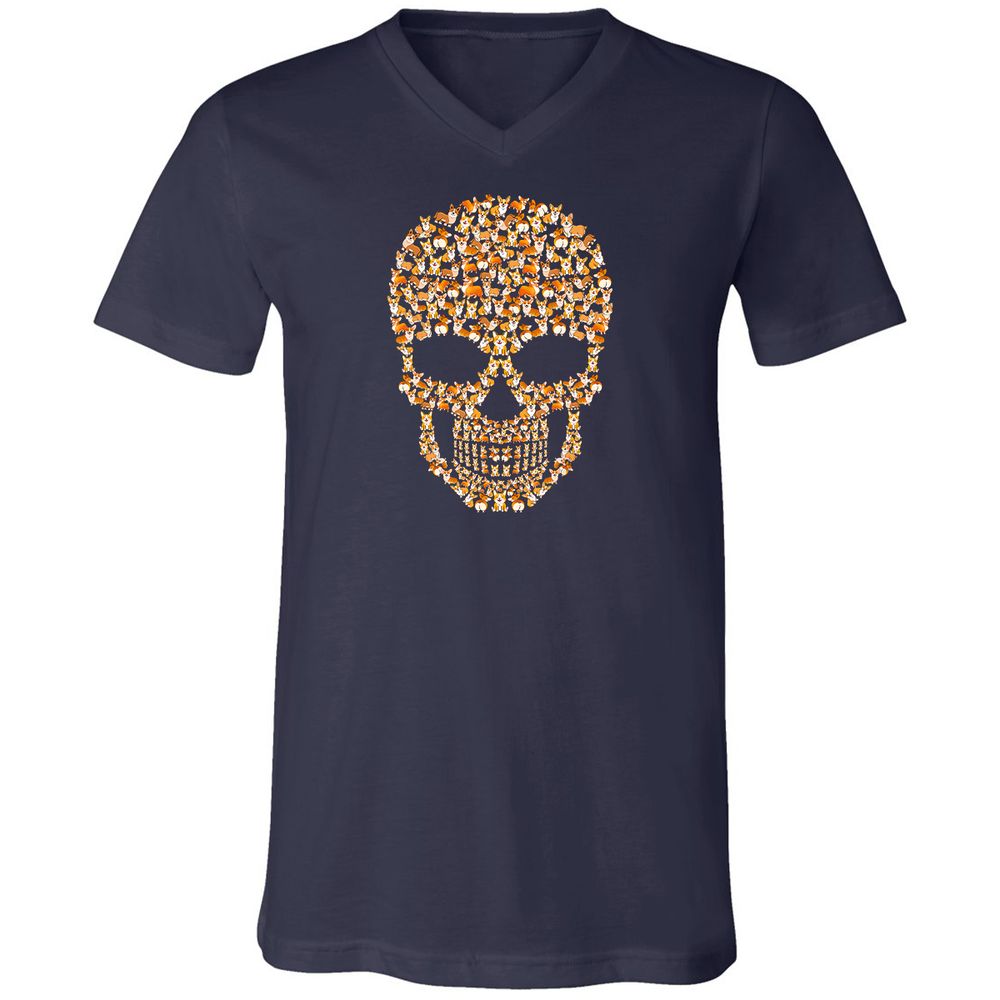 Unisex V-Neck T-Shirt - NXHDLQ9W - Navy - 2