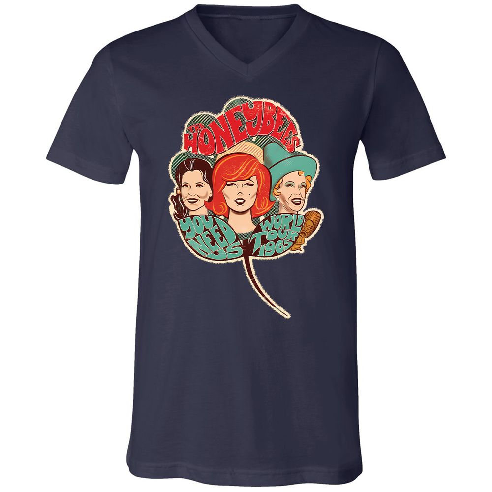 Unisex V-Neck T-Shirt - 6T1LRTMT - Navy - 2