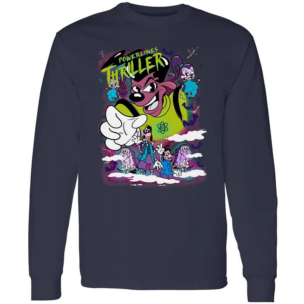 Vintage Pop Cartoon Horror Mashup - Navy - 2