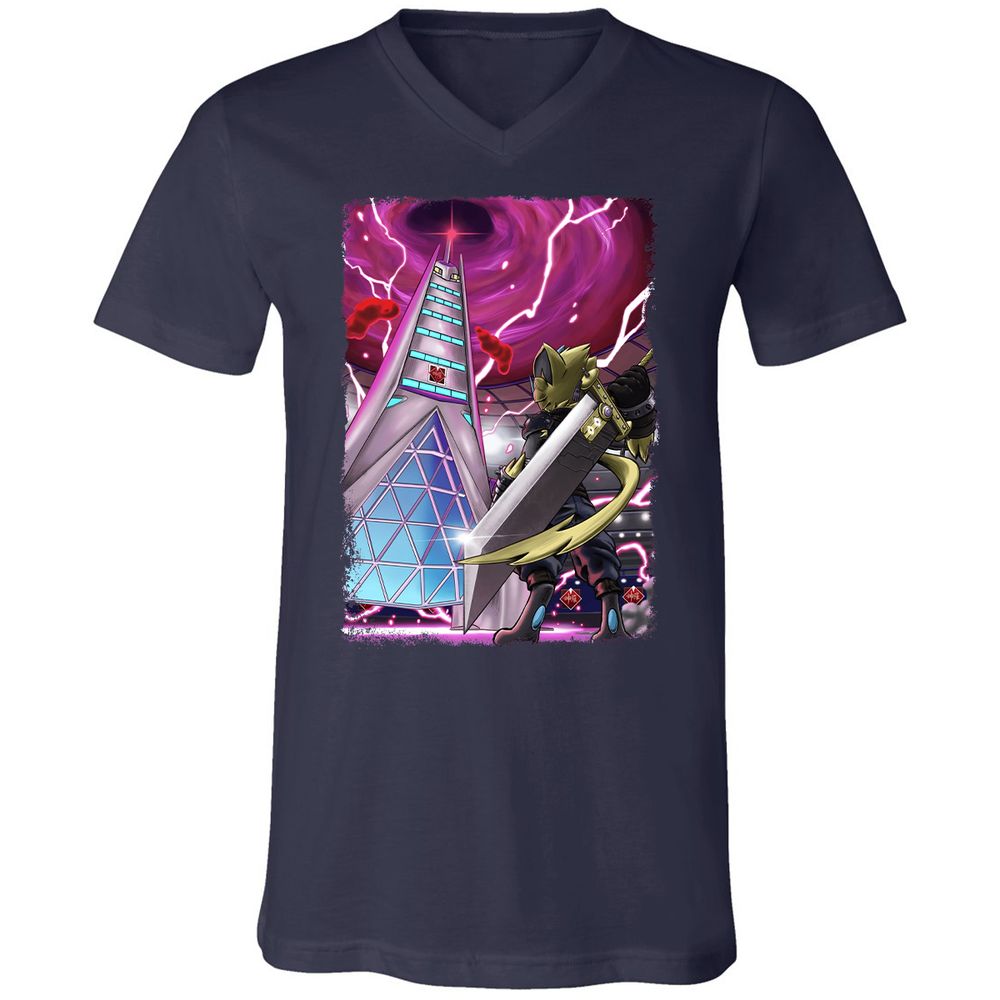 Unisex V-Neck T-Shirt - GHU5VJ1E - Navy - 2